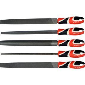   YATO YT-6238 Lakatos reszelő készlet 5 részes 250mm #1-2 (lapos, félkör,kör, háromszög)