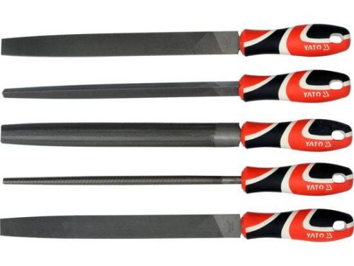YATO YT-6238 Lakatos reszelő készlet 5 részes 250mm #1-2 (lapos, félkör,kör, háromszög)