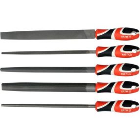   YATO YT-6239 Lakatos reszelő készlet 5 részes 250mm #3 (kör, lapos, háromszög, félkör, négyz)