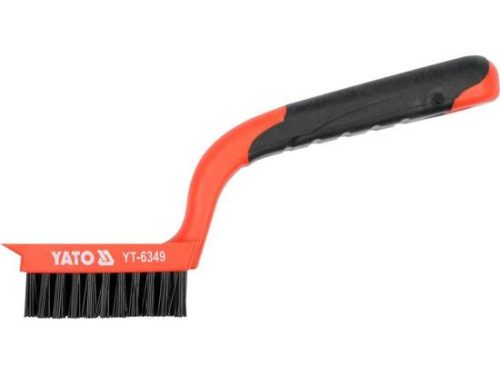 YATO YT-6349 Drótkefe 5 soros műanyag nyéllel nylon 180 mm (6349)