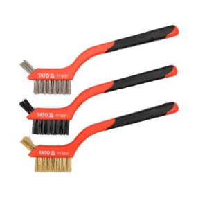   YATO YT-6351 Drótkefekészlet 3 részes 180mm 3 soros (acél, réz, nylon) (6351)