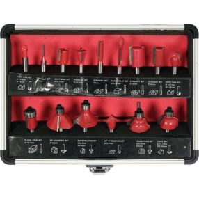 YATO YT-68007 Felsőmaró készlet 15 részes 6 mm befogás