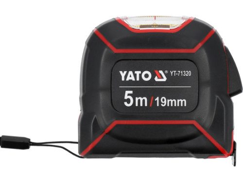 YATO YT-71320 Mérőszalag felső nyílással, gumírozott 5 m x19 mm