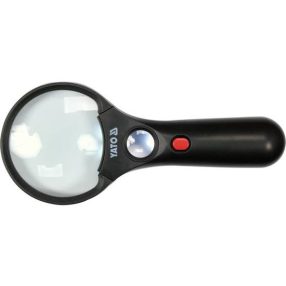  YATO YT-73845 Kézi nagyító 3,5X/45X LED világítással 3 AAA elemmel (73845)