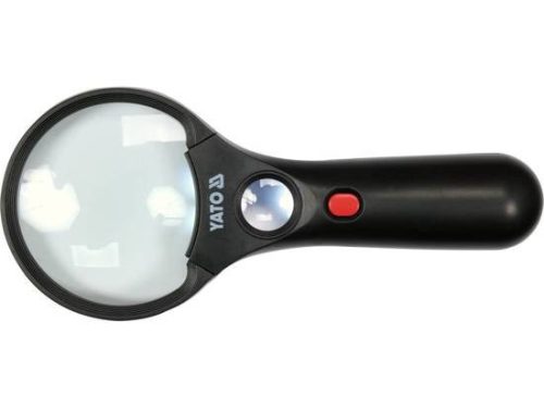 YATO YT-73845 Kézi nagyító 3,5X/45X LED világítással 3 AAA elemmel (73845)