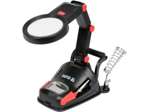 YATO YT-73861 Forrasztó állvány nagyítóval és LED lámpával (73861)