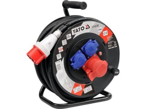 YATO YT-8120 Hosszabító kábeldob 5x2,5 mm 240/400 V IP44 25m (8120)