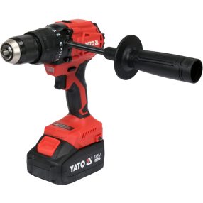   YATO YT-8277915 Akkus ütvefúró-csavarozó 120 Nm szénkefe nélküli 18 V (2 x 4,0 Ah akku + töltő)