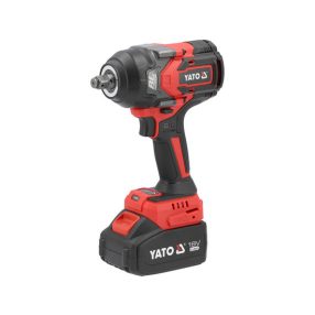   YATO Akkumulátoros ütvecsavarozó 18V 1/2'' 1200Nm szénkefementes (4Ah akku + töltő) YT-828071 (828071)