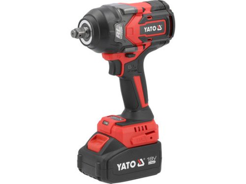 YATO Akkumulátoros ütvecsavarozó 18V 1/2'' 1200Nm szénkefementes (4Ah akku + töltő) YT-828071 (828071)