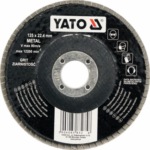 YATO YT-83273 Lamellás csiszolókorong 125 x 22,4 mm / P60 (83273)