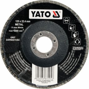   YATO YT-83293 Lamellás csiszolókorong döntött 125 x 22,2 mm / P60 (83293)