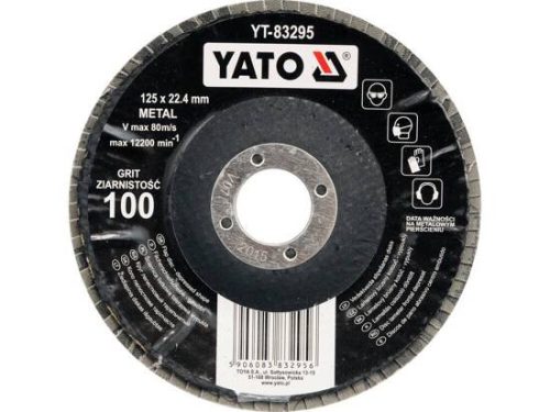 YATO YT-83295 Lamellás csiszolókorong döntött 125 x 22,2 mm / P100 (83295)