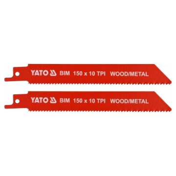 YATO Szablyafűrészlap 150 mm/10TPI bimetál (2 db/csomag)