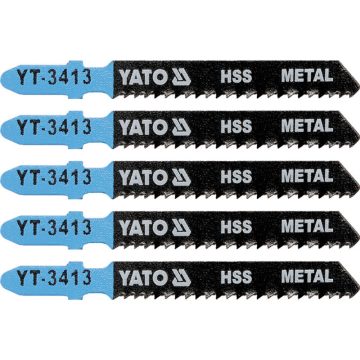   YATO Dekopírfűrészlap fémre T-befogás 12TPI 75/1,0 mm HSS (5 db/cs)