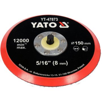 YATO Tépőzáras gumitányér 150 mm 5/16"
