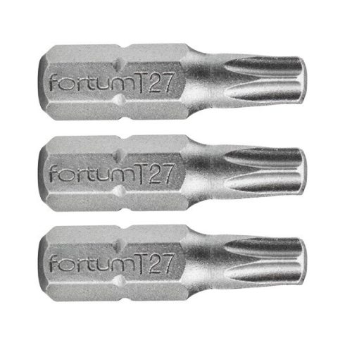 FORTUM behajtóhegy TORX, 3 db, S2 acél; T 10×25mm, liszteren 4741410