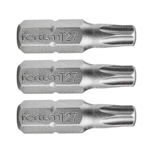 FORTUM behajtóhegy TORX, 3 db, S2 acél; T 20×25mm, liszteren 4741420