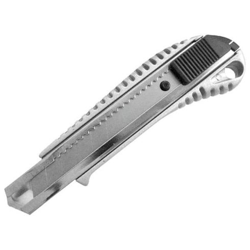 EXTOL tapétavágó kés 18mm aluházas bliszteren ; pótpenge: 9123A (10db) 9134 (horgas törhető-5db) 80049