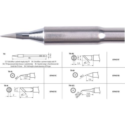 forrasztócsúcs T9-IL a 879451 forrasztó pákához