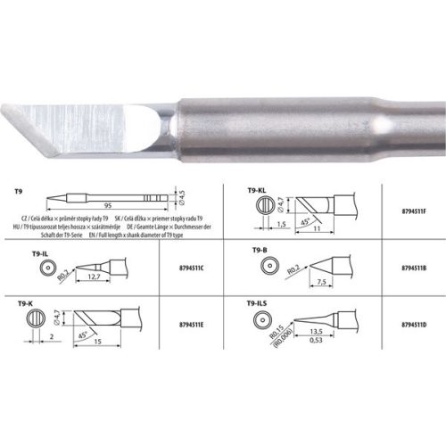 forrasztócsúcs T9-K a 879451 forrasztó pákához