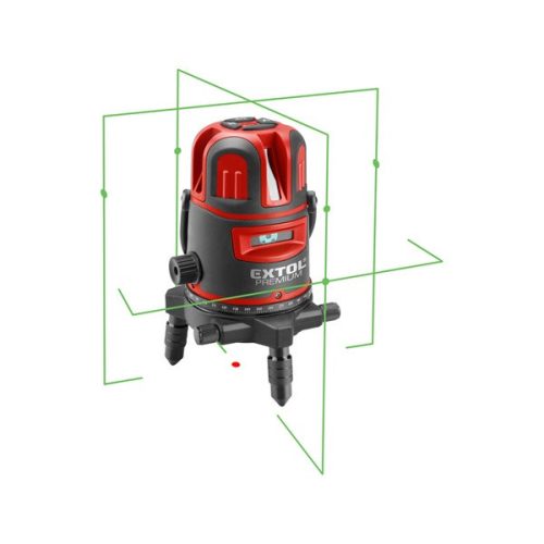 automatikus lézeres vízszintező, ZÖLD, 1H4V6D (1 horizontális+ 4 vertikális+ 6 pont) pontosság:0,3 mm/1m