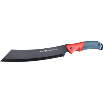   EXTOL bozótvágó kés (machete), teljes/penge hossz: 400/265mm, ívelt rozsdamentes acél penge, PP+TPR nyél, nylon tok 8877202