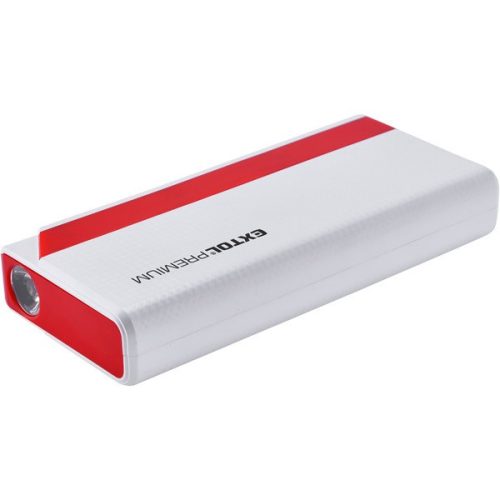 EXTOL autós indító, benzinmotorokhoz, beépített 9000 mAh Li-polimer akkuval + power bank 5V, "bikázó", 400A 8897320