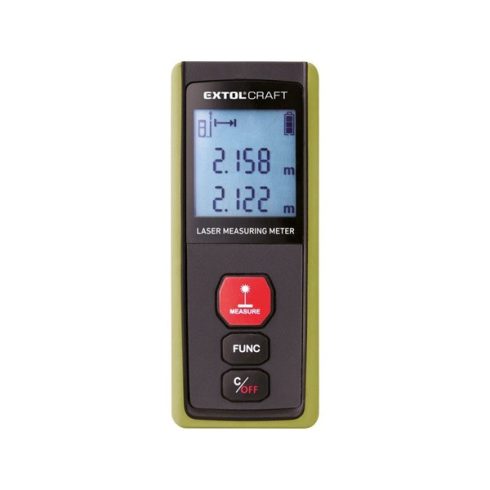 EXTOL távolságmérő, digitális lézeres; mérési tartomány: 0,05-40m, pontosság: +/-  2 mm,   64 g 920201
