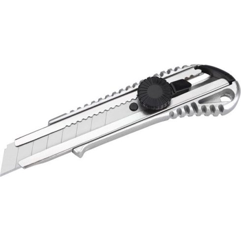 EXTOL tapétavágó kés, 18mm ALU fémház; tripla vágóéllel, csavaros rögzítővel, pótpenge: 9123A 955000