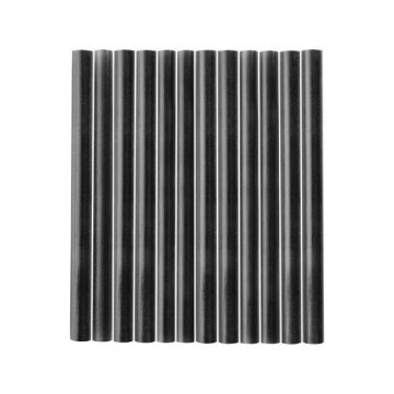   ragasztóstift klt., fekete színű; 12db, 100×7,2mm, bliszteren