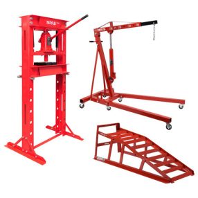 Motorkiemelők, rámpák, hidraulikus prések