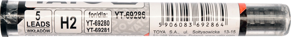 Image of YATO YT-69286 Ácsceruza betét H2 5db (YAT-69281-hez)